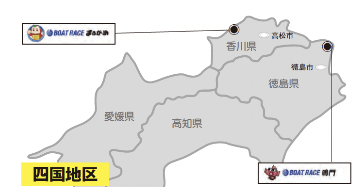 四国地区のボートレース場一覧