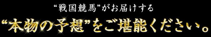 戦国競馬の予想をご堪能ください。
