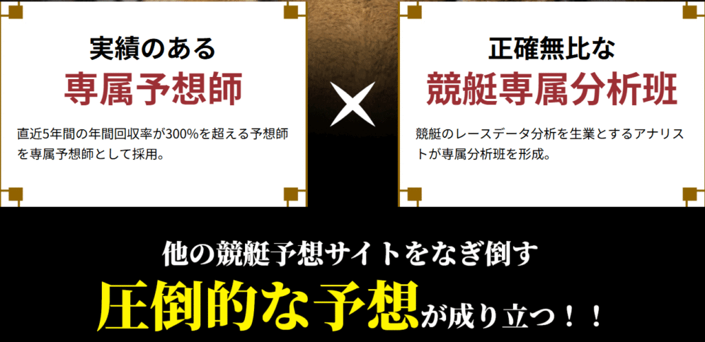 専属予想師と競艇専属分析班という「二つの眼」