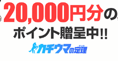 2万円分のポイント贈呈中