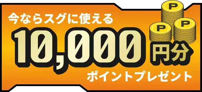 今スグ使える10,000円分ポイントプレゼント