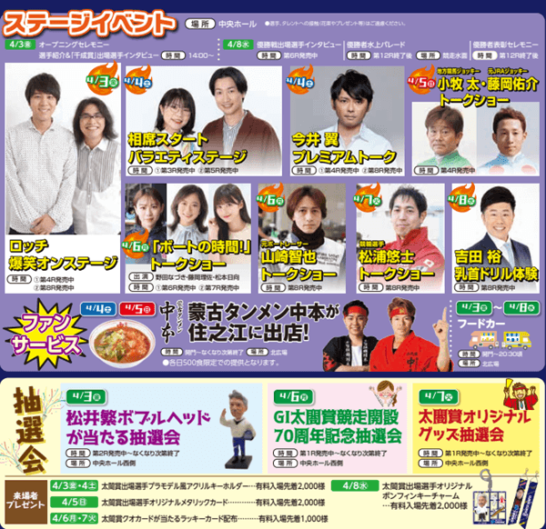 GI太閤賞イベント情報