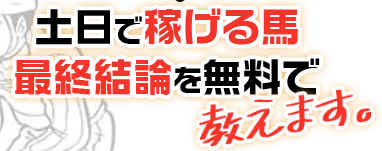 土日で稼げる馬、最終結論を無料で教えます。