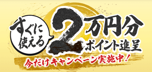 2万円ポイント進呈