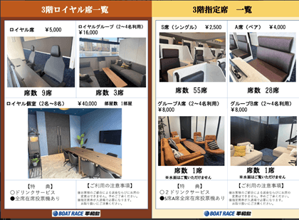 ボートレース平和島の指定席