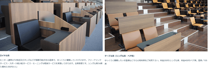 ボートレースからつの指定席