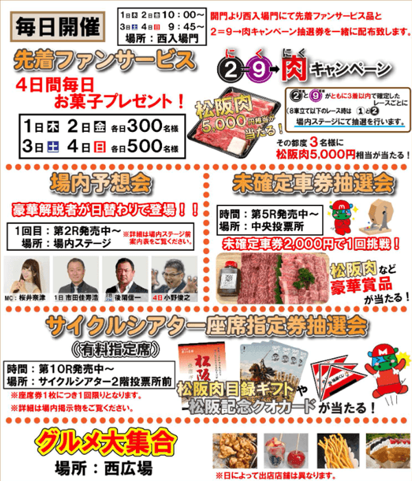松阪競輪 開設76周年記念 蒲生氏郷杯王座競輪イベント情報