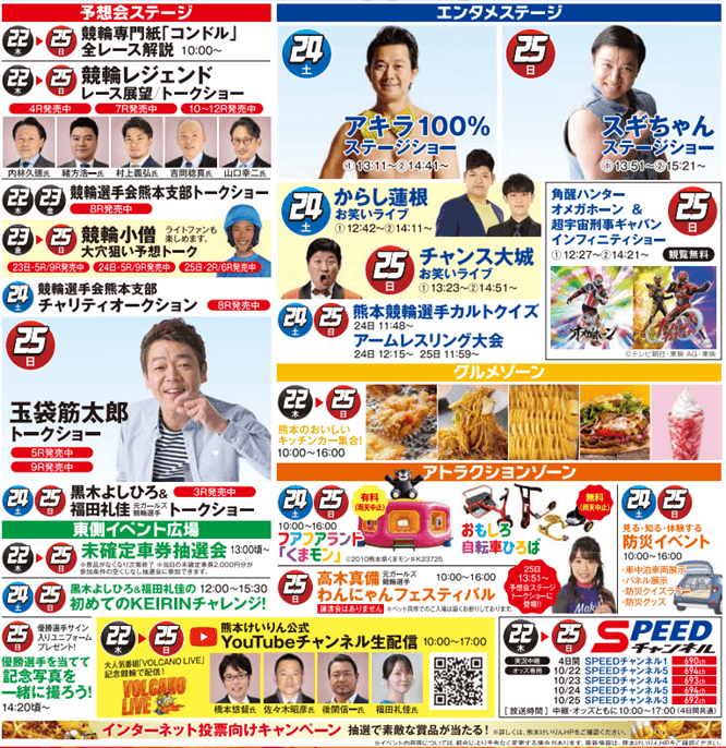 熊本競輪開設76周年記念 火の国杯争奪戦GⅢ2026イベント情報